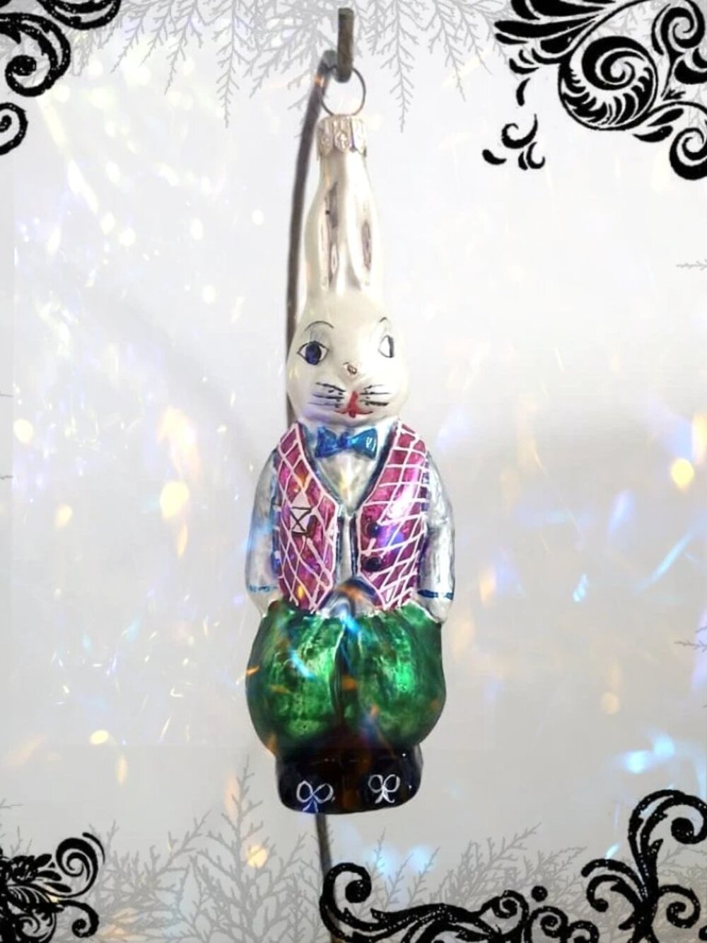 ✨Very Rare Authentic Christopher Radko Peter Rabbit Bunny Handmade Glass Orament